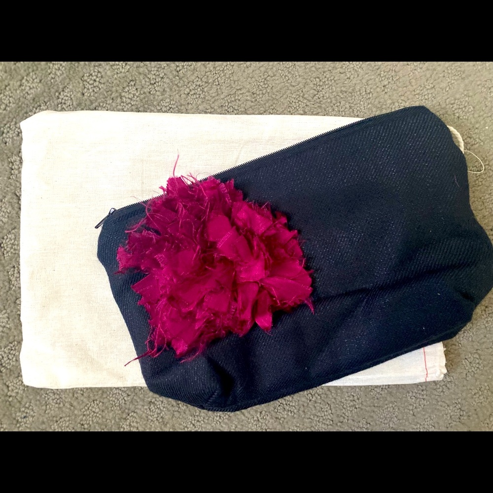 Eclu Black Canvas Clutch